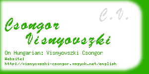 csongor visnyovszki business card